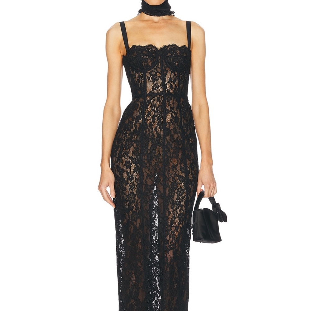 Helsa black lace dress